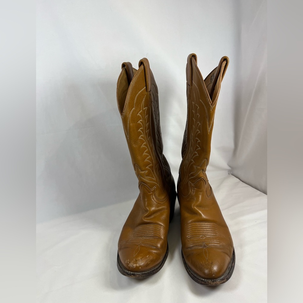 Vintage Tony Lama Tan Leather Western Boots